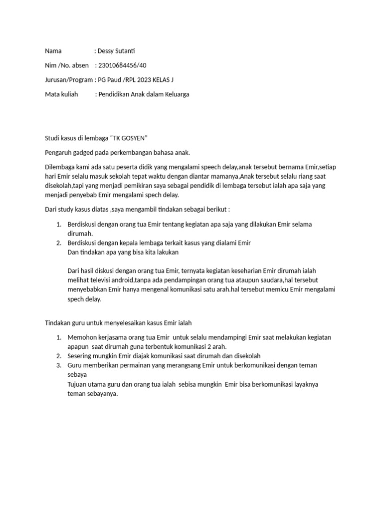 Peran keluarga dalam pendidikan