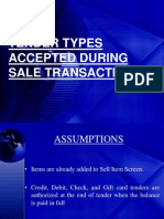 Tender Types Accepted During Sale Transaction 2
