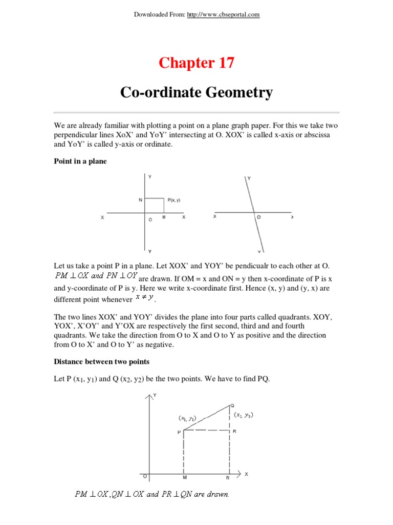 Coordinate Geometry Concepts and Examples | PDF | Triangle | Cartesian ...