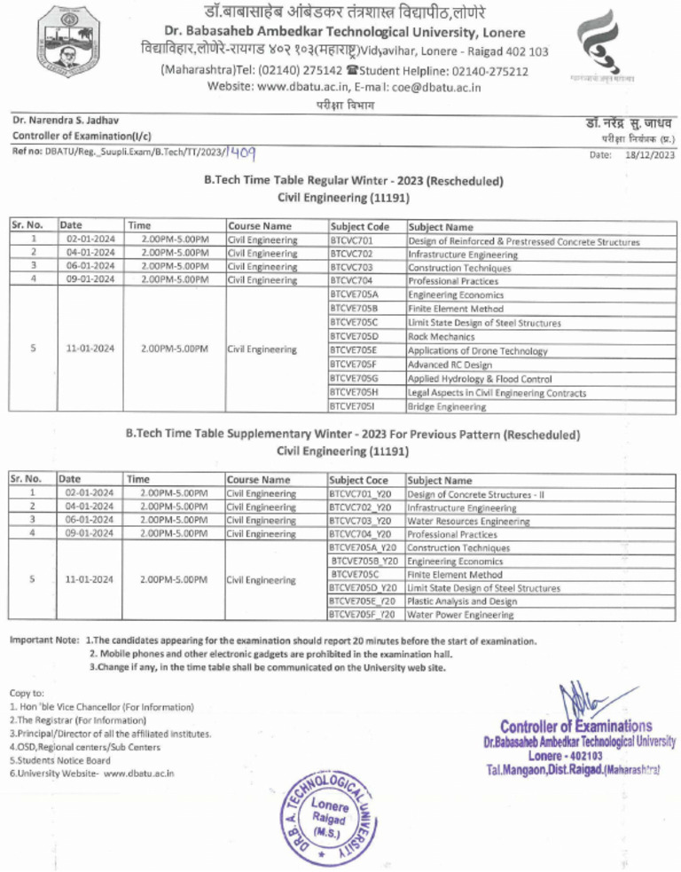 Civil Engineering Sem 7 | PDF