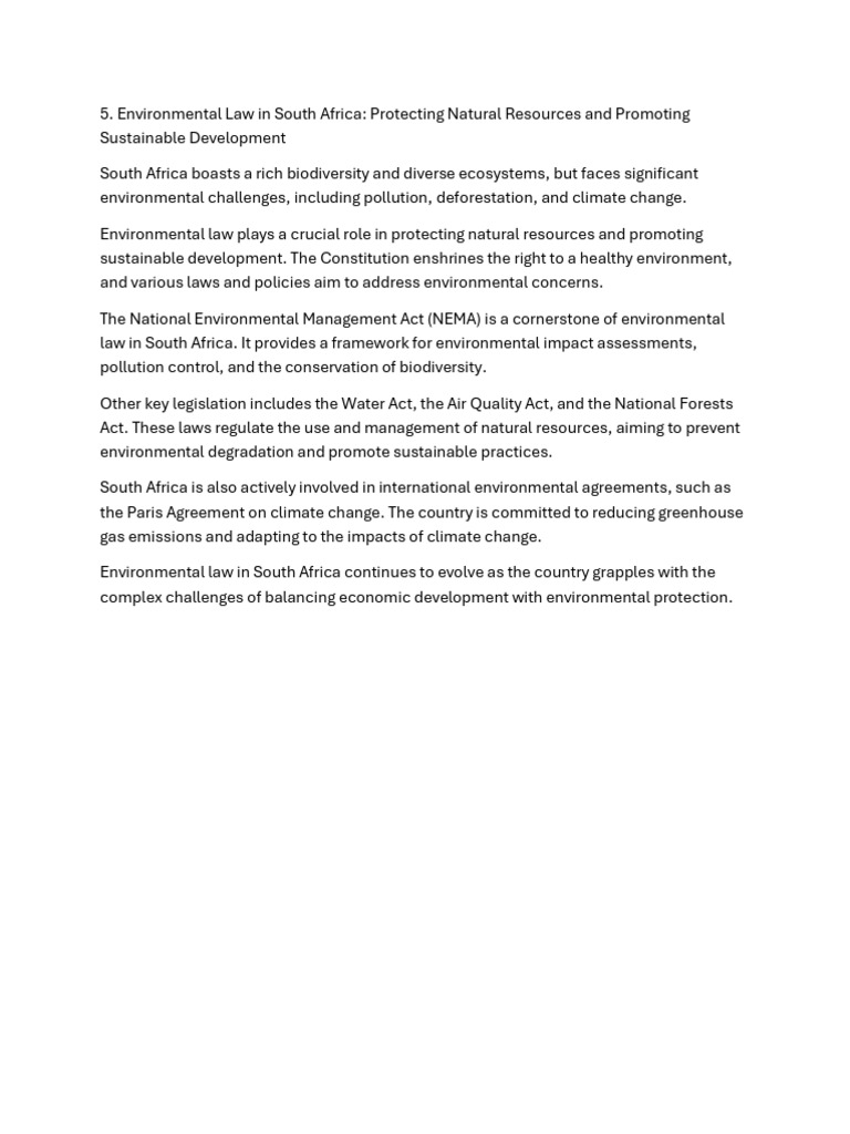 environmental-law-in-south-africa-protecting-natural-resources-and