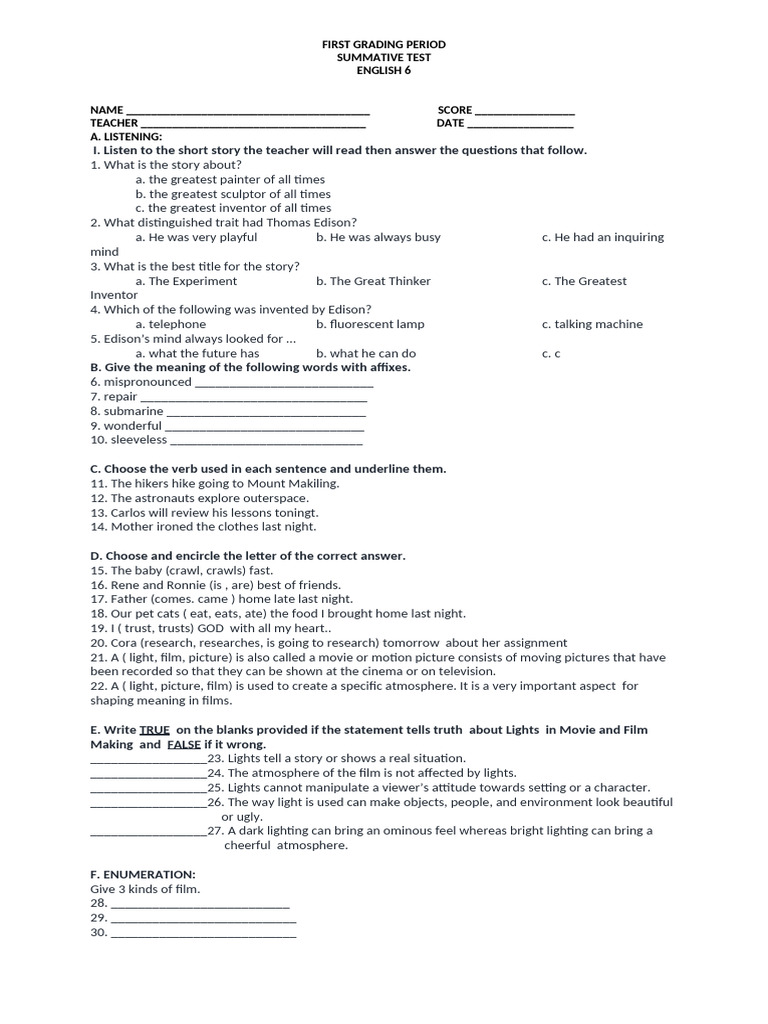 St 2 English 6 Q1 Pdf