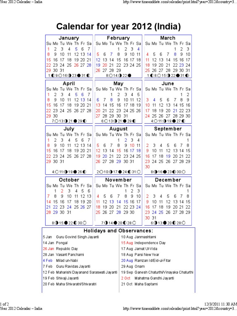 Year 12 Calendar India Pdf Asian Ethnic Religion Indian Religions