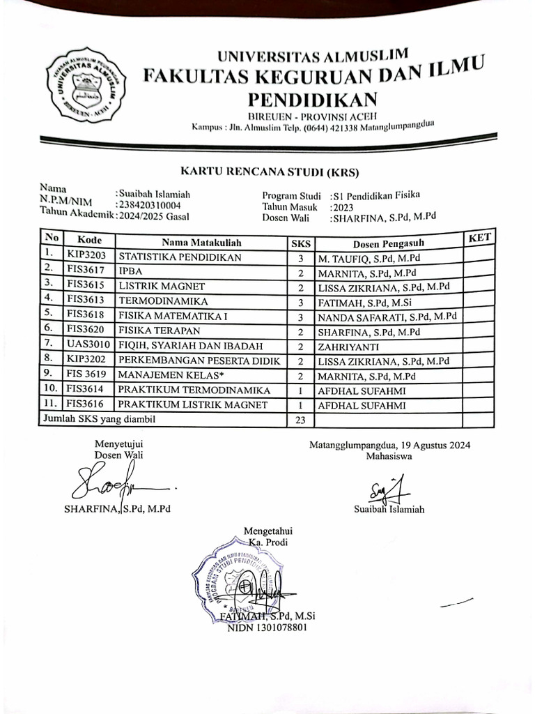 Krs suaibah islamiah pdf