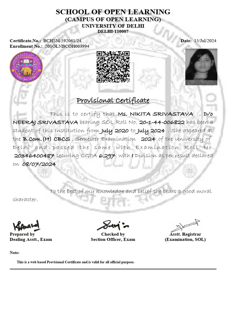 20 1 44 006822 provision certificate pdf