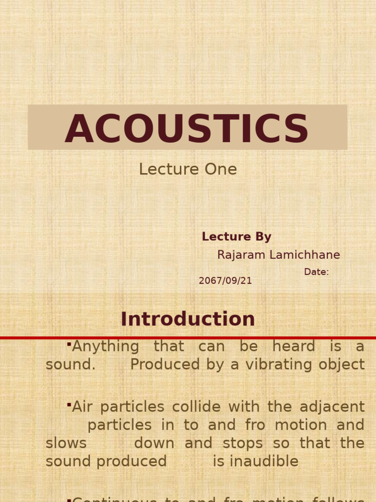Understanding Acoustics in Building Design | PDF | Sound | Home & Garden
