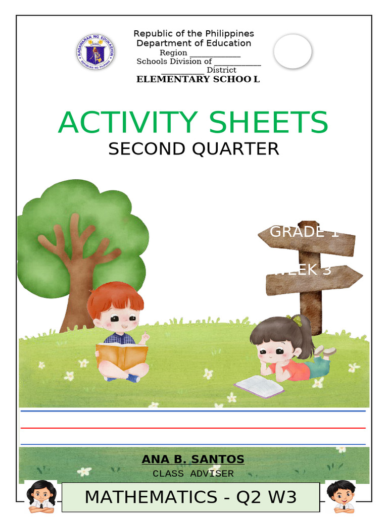Grade 1 Activity Sheets: Q2 W3 | PDF | Philippines | Wellness