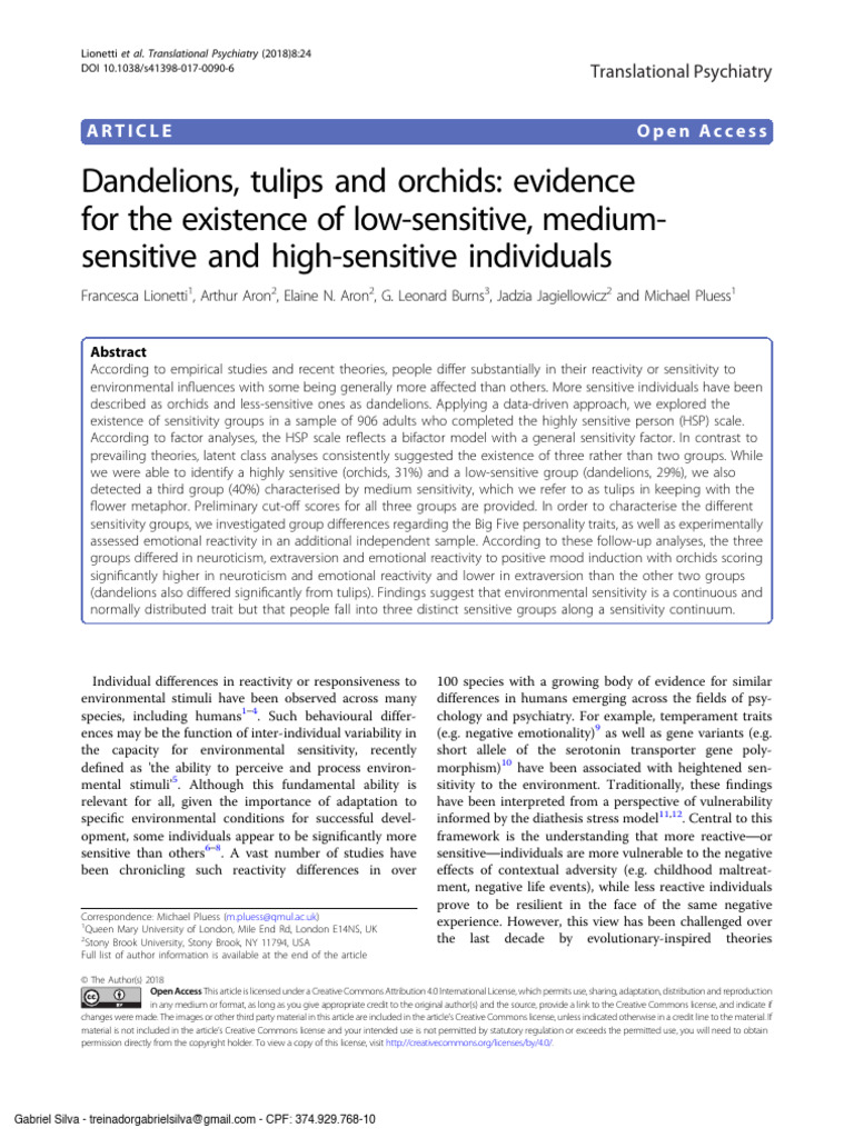 Dandelions, Tulips and Orchids - Evidence For The Existence of Low ...