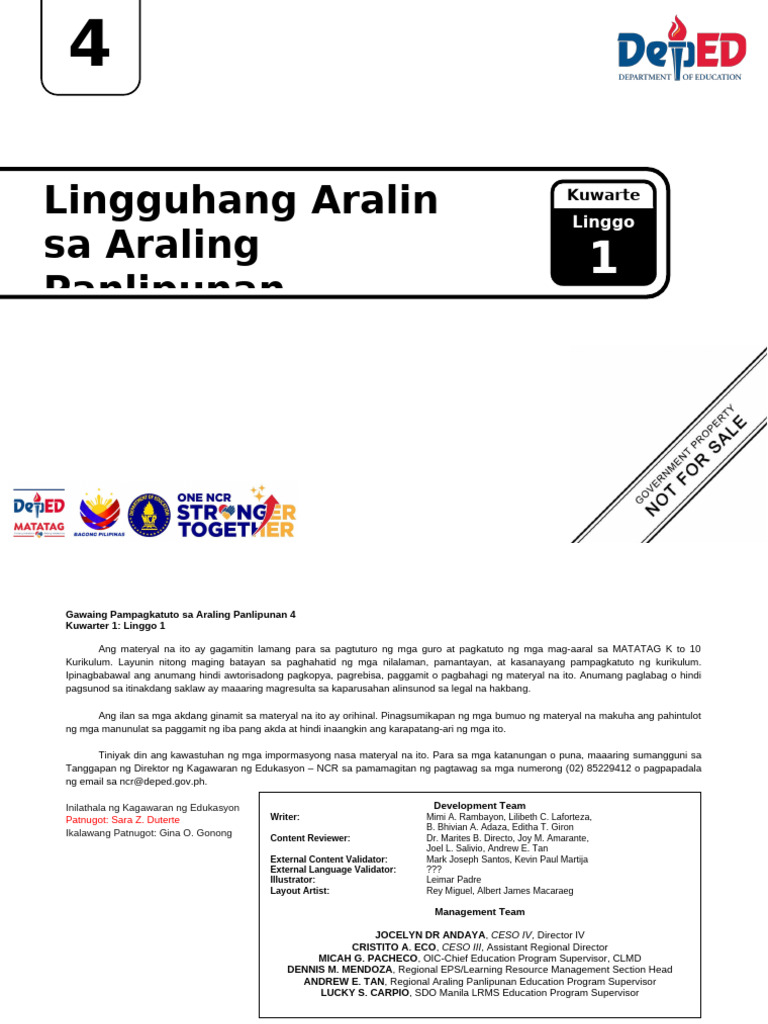 LE - AP 4 - Q1 - Week1 - Final | PDF