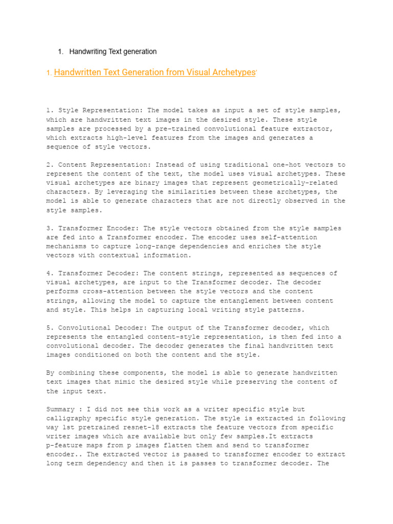 Handwriting Text Generation | PDF | Computer Science | Computers