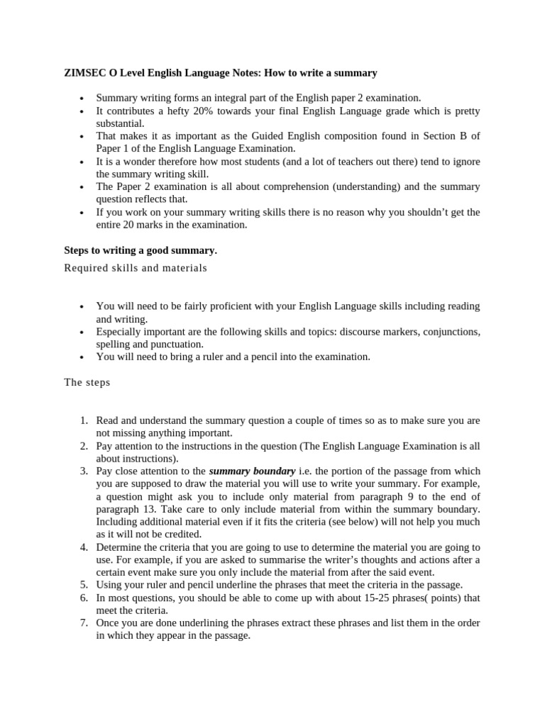 zimsec-o-level-english-summary-pdf