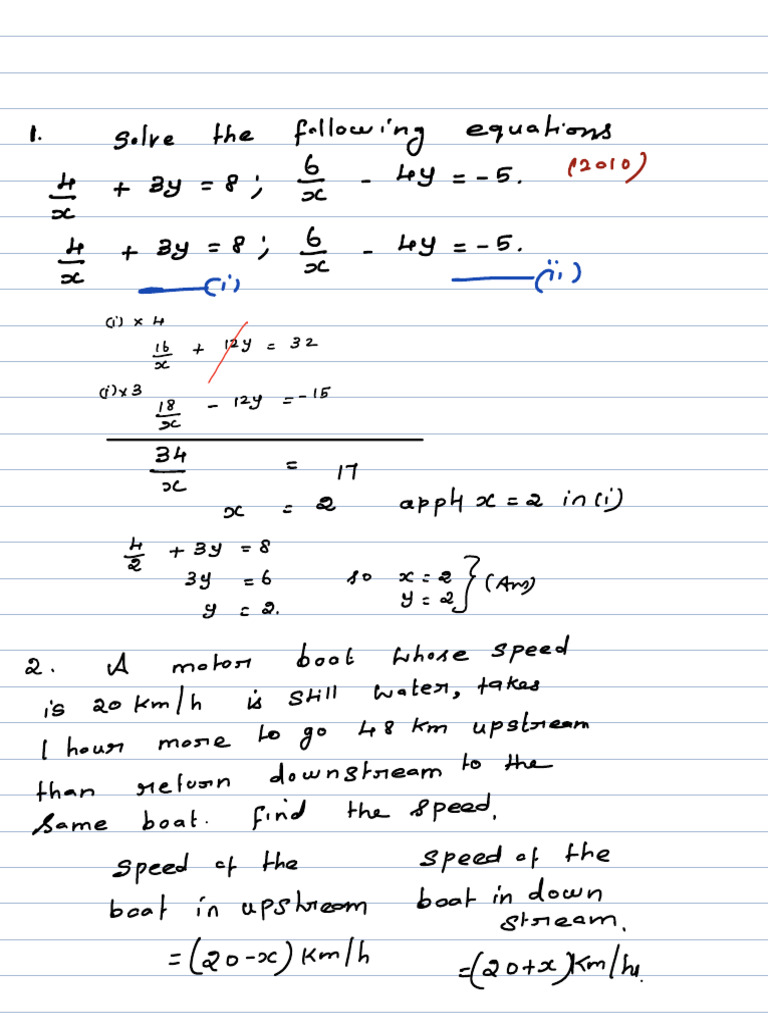 Gr 10 Linear Equations Rev Pdf