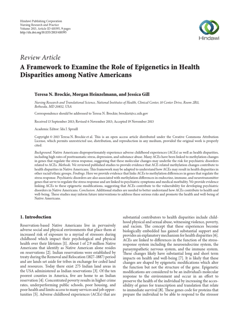 A Framework To Examine The Role of Epigenetics in Health | PDF