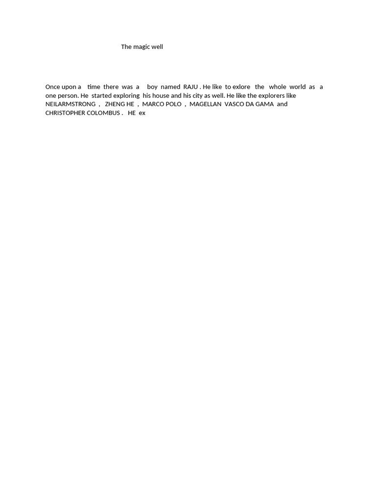 The Magic Well | PDF