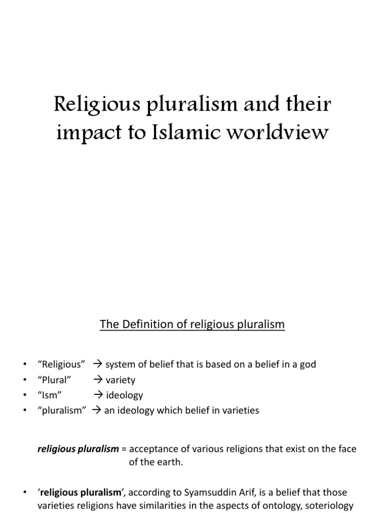 Presentation 1 Religious Pluralism Theism