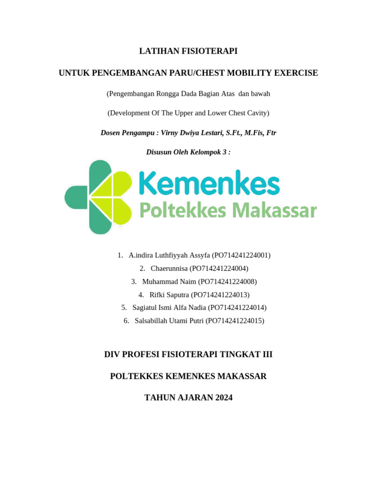 Chest Mobility Exercise Pdf