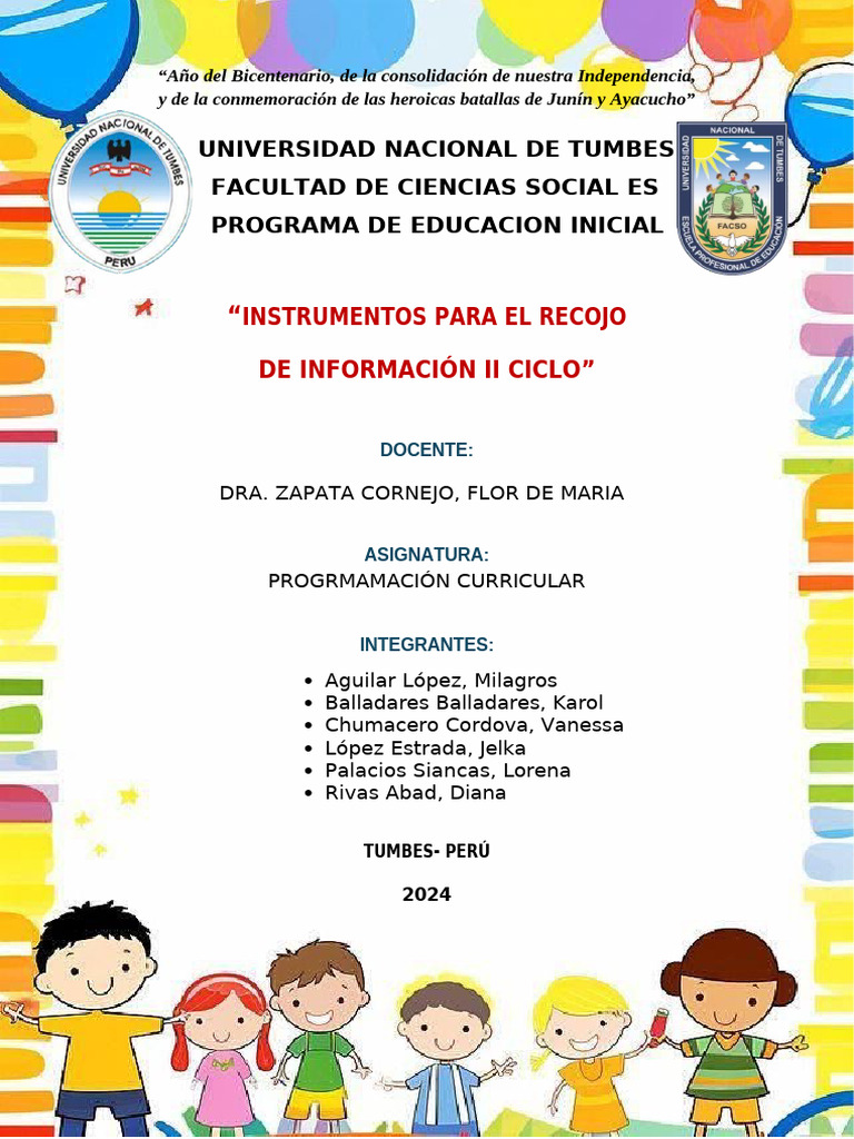 Instrumentos para El Recojo de Información Ii Cicloo | PDF | Salud y ...