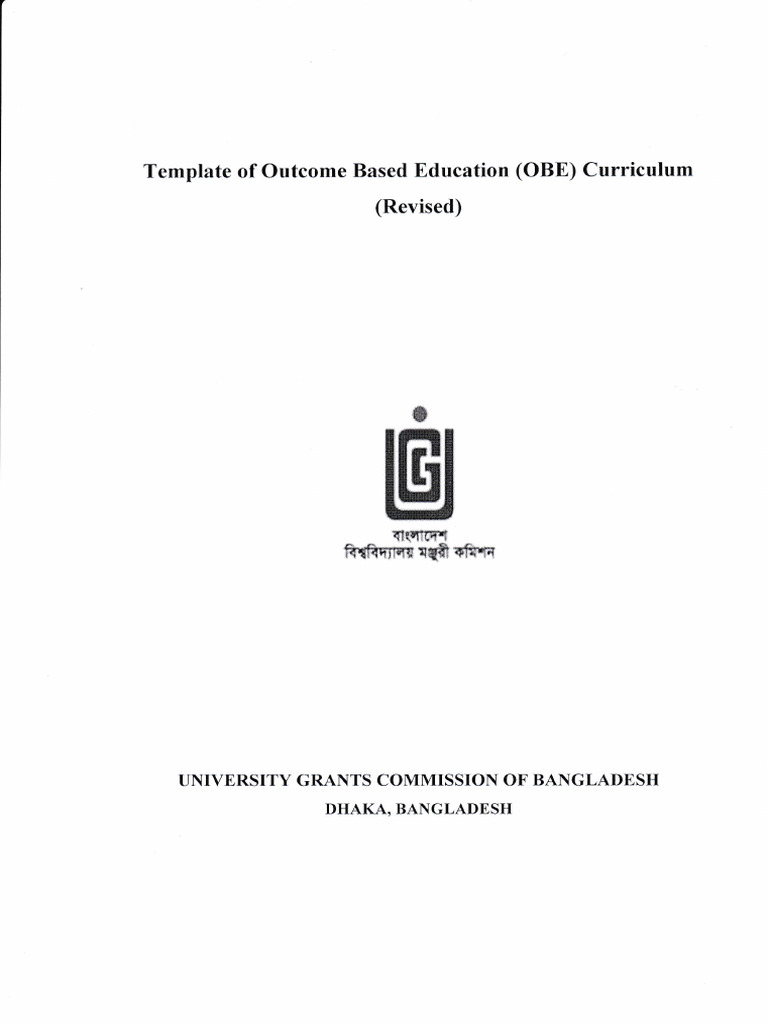 Template of Outcome Education (OBE) : Curriculum | PDF