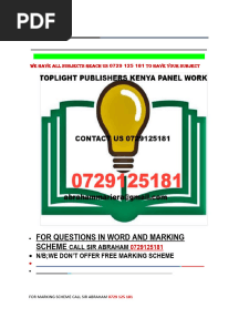 Geography PP1 2024 Top Rank Kcse Prediction Mock