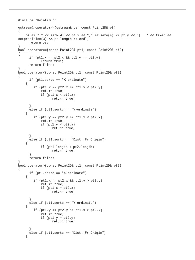 Point2D CPP | PDF