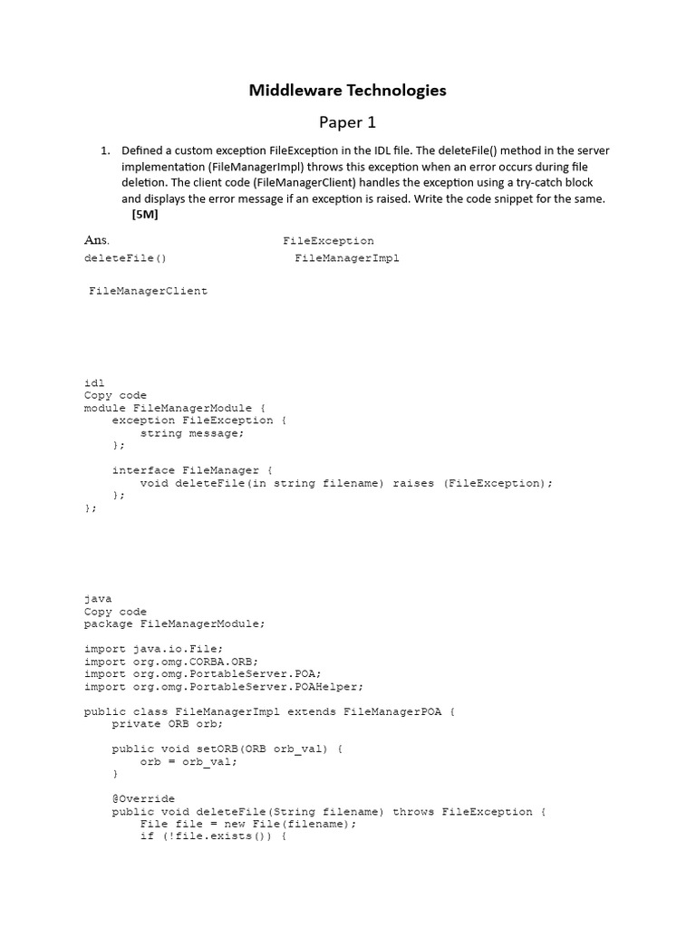 Middleware Basics for Beginners | PDF | Common Object Request Broker ...