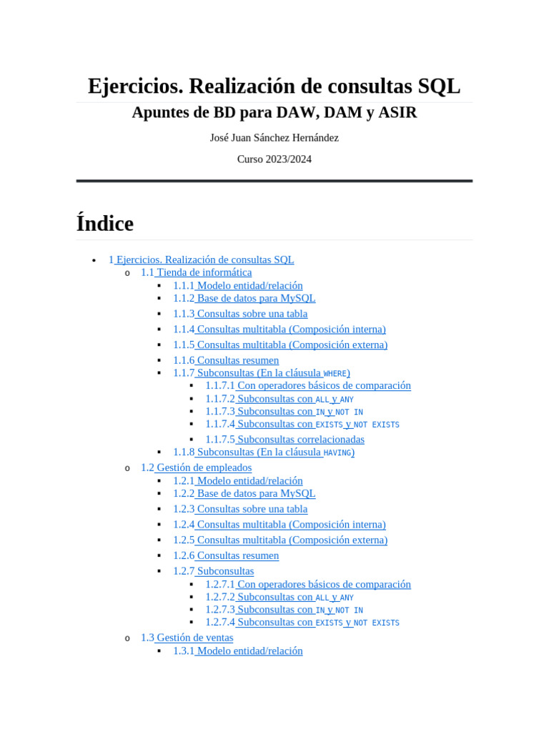Consultas SQL para BD MySQL | PDF | Gestión de datos | Bases de datos