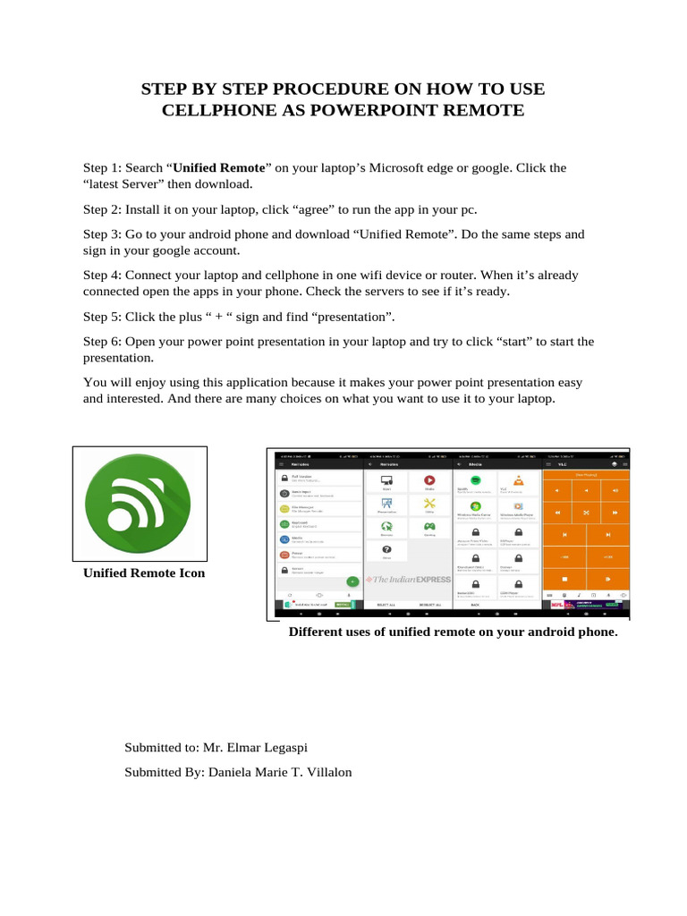 Step by Step Procedure On How To Use Cellphone As Powerpoint Remote | PDF