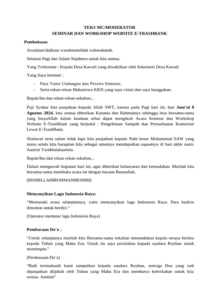 Teks MC | PDF