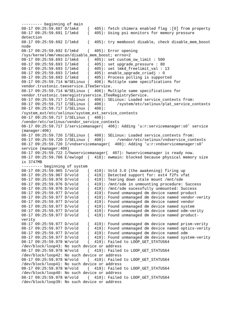 Logcat Prev CSC Log | PDF