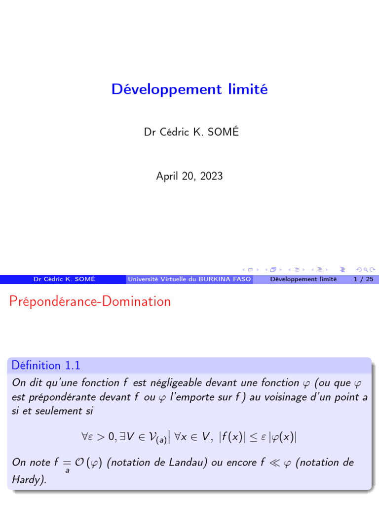 Diapo Dev - Limite | PDF