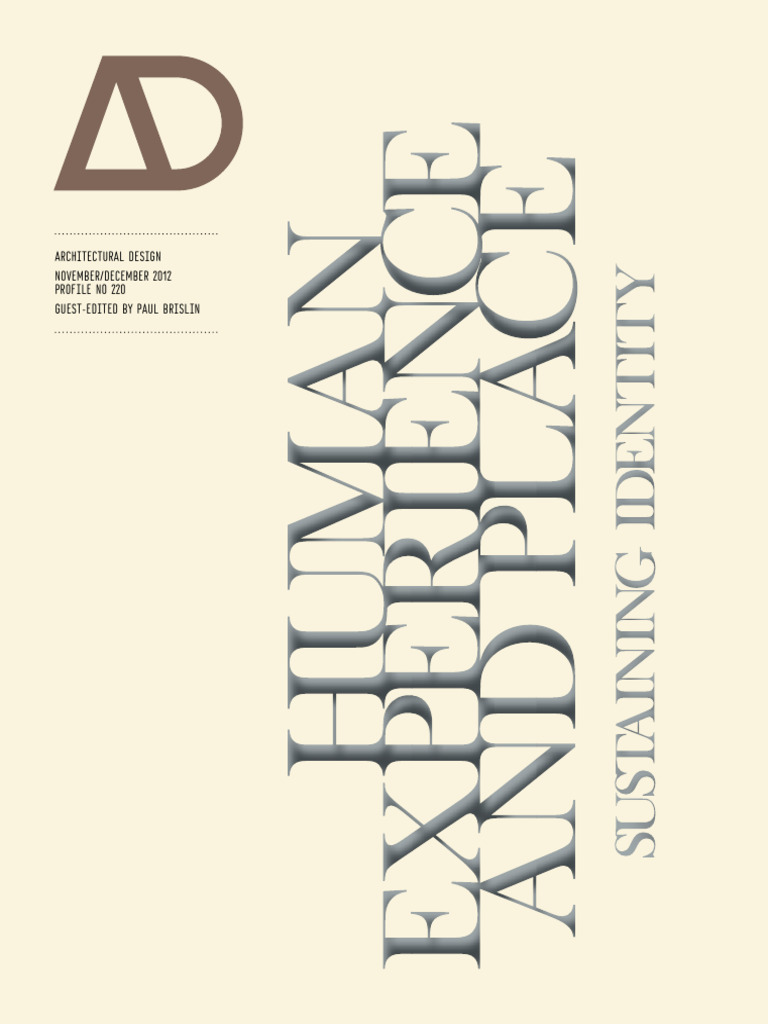 Human Experience and Place - Sustaining Identity | PDF