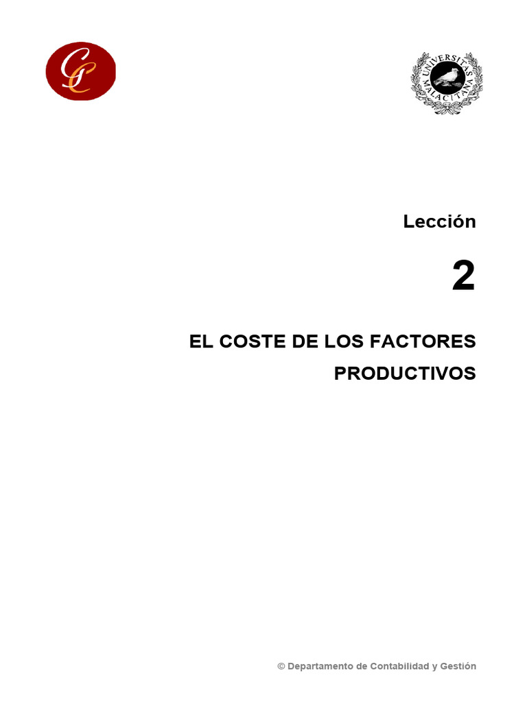 Tema 2 Contabilidad De Gestión Pdf