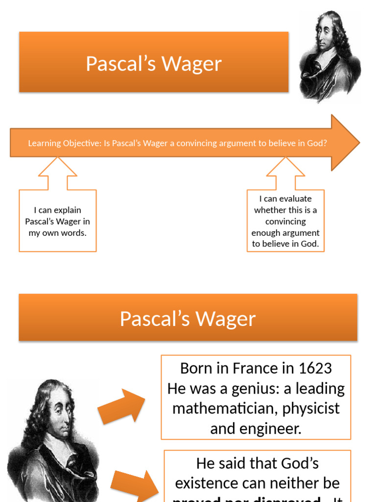 Evaluating Pascal's Wager Argument | PDF | Gambling | Philosophy
