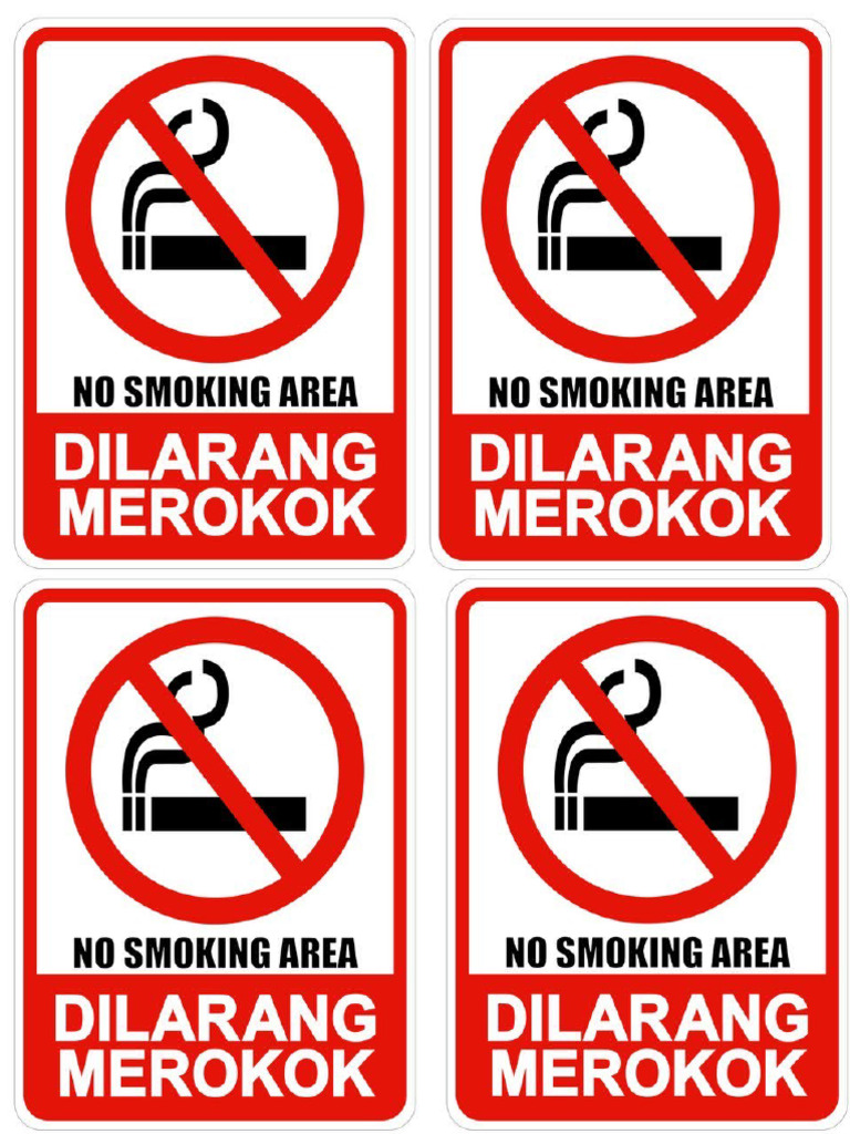 Papan Dilarang Merokok | PDF