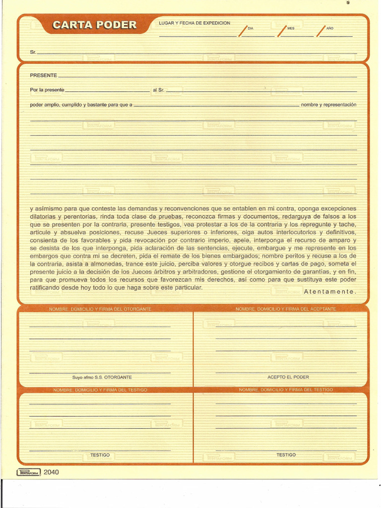 Carta Poder Simple | PDF
