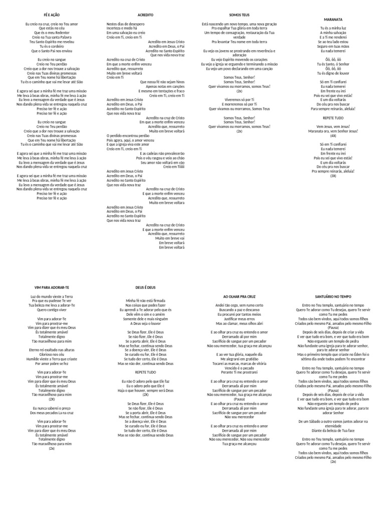 Letras Das Músicas | PDF