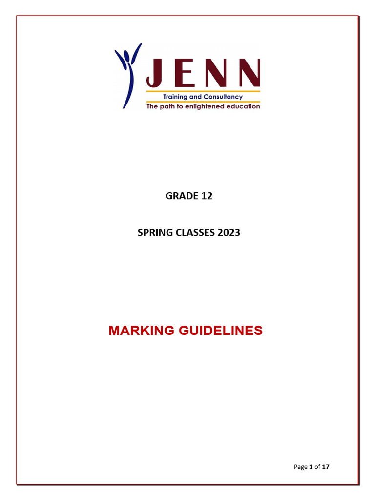 Agric Spring Activity Marking Guideline PDF | PDF | Reproductive System ...