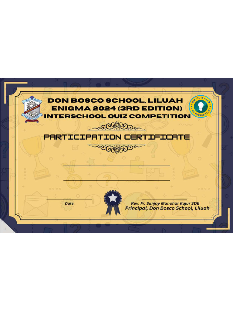 Yellow and Blue Minimalist Employee of The Month Certificate | PDF