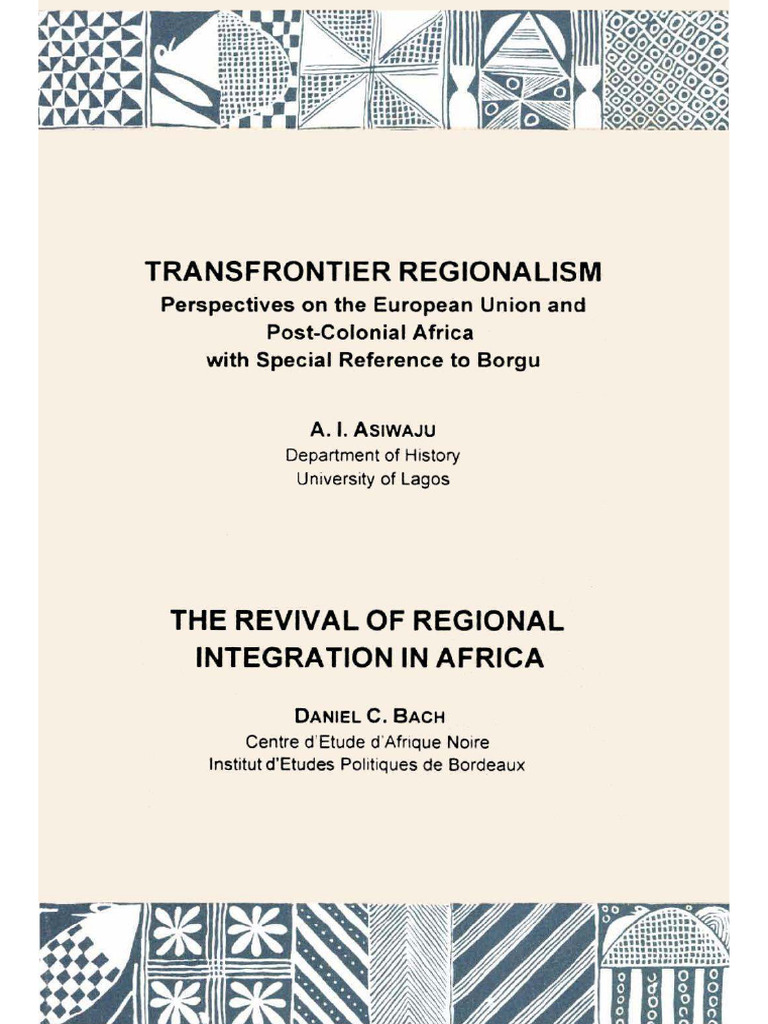 Transfrontier Regionalism. The Revival of Regional Integration in ...