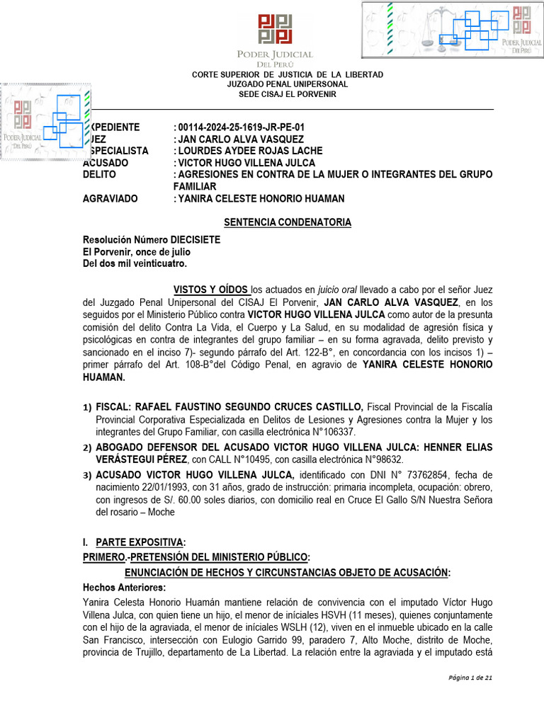 Exp. 00114-2024-25-1619-JR-PE-01 - Resolución - 18735-2024 | PDF