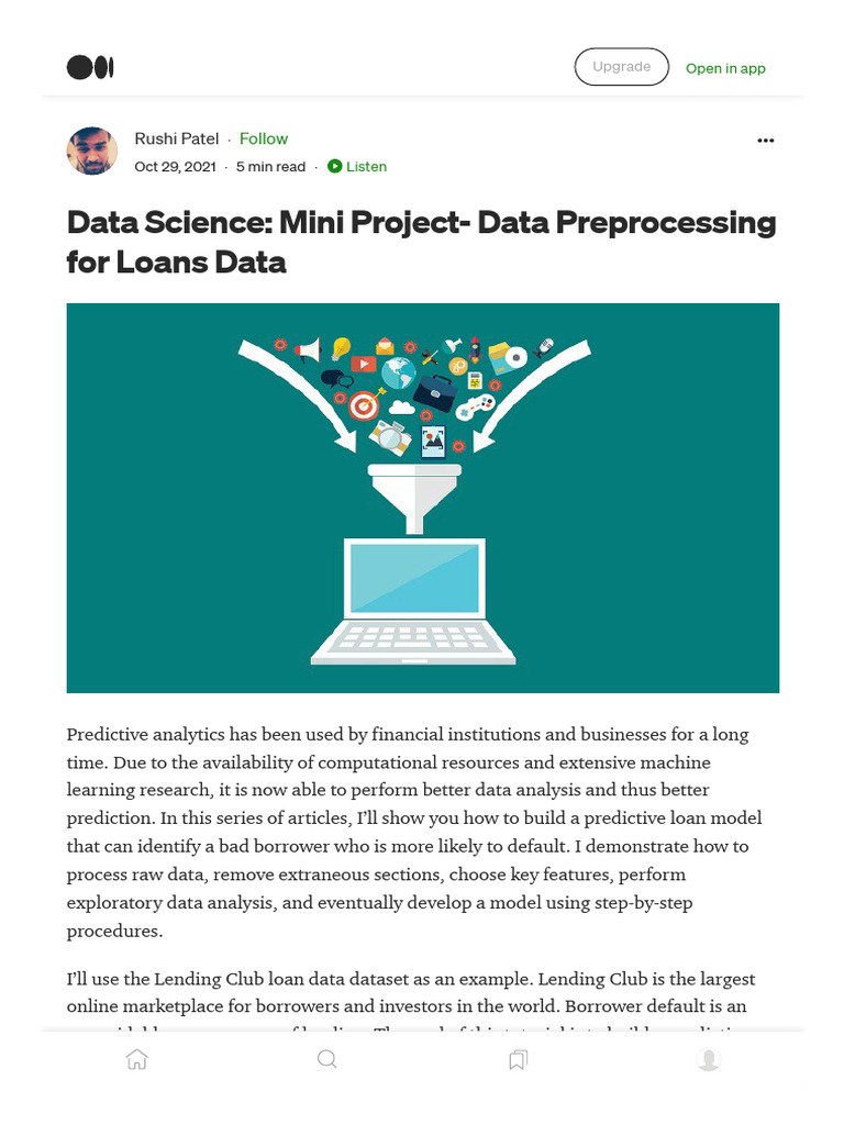 Data Science Mini Project Ideas