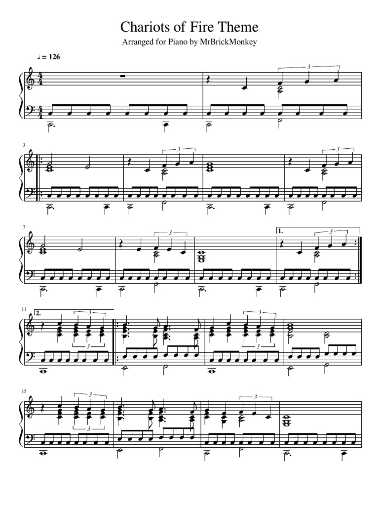 Chariots Of Fire Piano Theme Pdf
