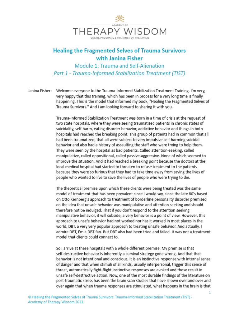 HFS+-+Module+1+Part+1+-+Trauma-Informed+Stabilization+Treatment+(TIST ...