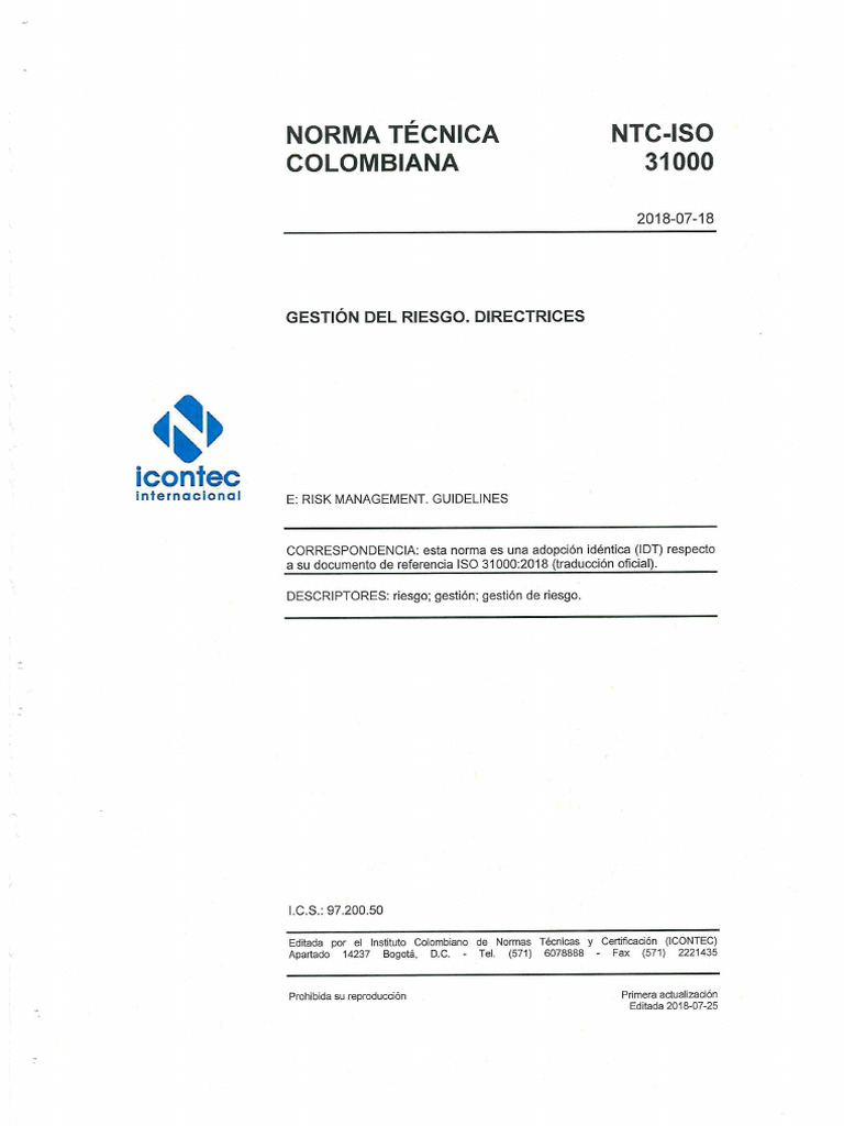 NTC Iso 31000 2018 | PDF