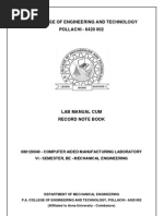Download CAM Lab - Manual  by Mohan PrasadM SN76126882 doc pdf