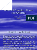 Checkout of Lower Limb Orthoses
