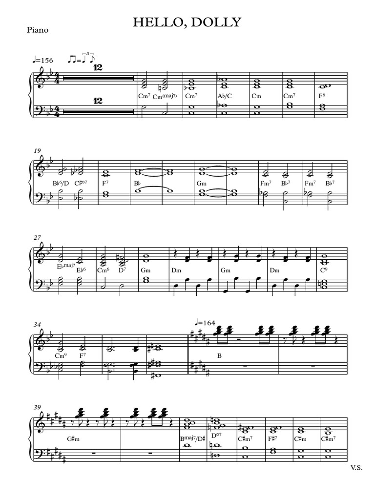 hello dolly Piano | PDF