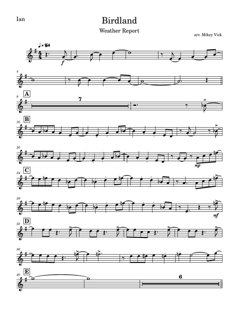 Birdland Trumpet 1 Pdf