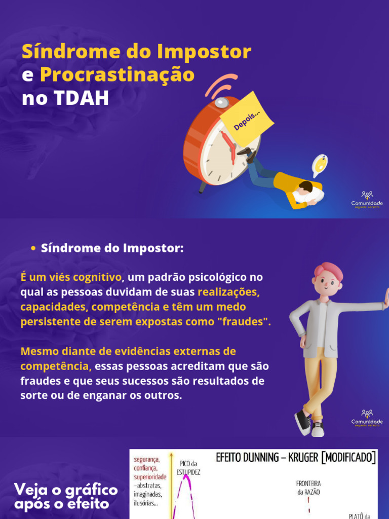 E65 Slides Sindrome Do Impostor E Procrastinacao No Tdah Pdf