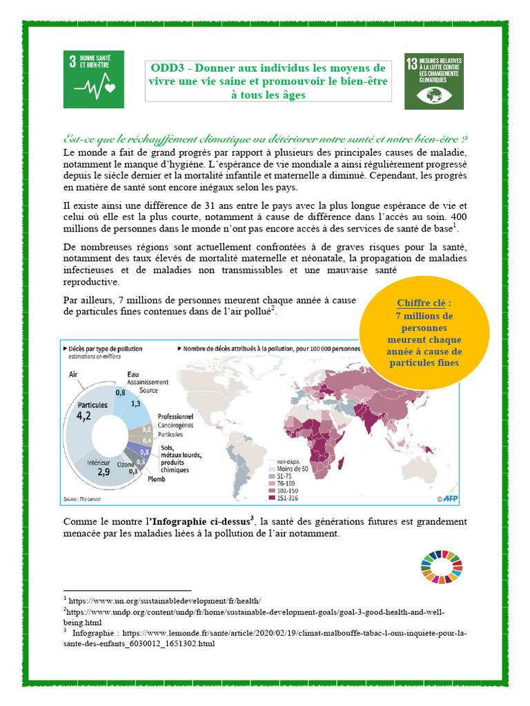 Impact du climat sur la santé mondiale | PDF | Infection | Maladies et ...